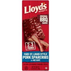 Lloyd's Barbeque Co. Seasoned & Smoked St. Louis Style Pork Spareribs in Original BBQ Sauce 36.8 oz. Pack
