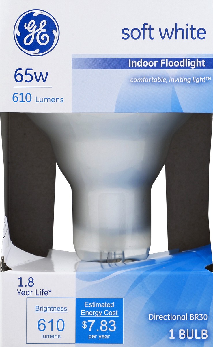 slide 2 of 5, GE 65 Watt Soft White Indoor Flood Light, 1 ct