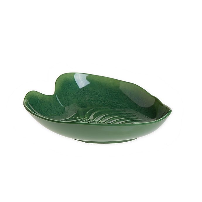 slide 1 of 1, W Home Leaf Tidbit Bowl - Green, 1 ct