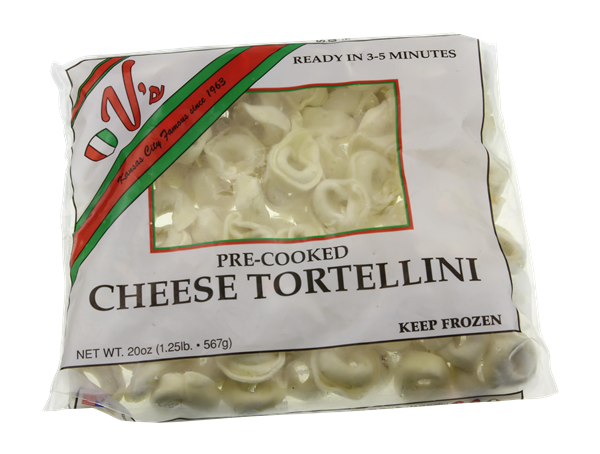 slide 1 of 1, V's Pre-Cooked Cheese Tortellini, 20 oz