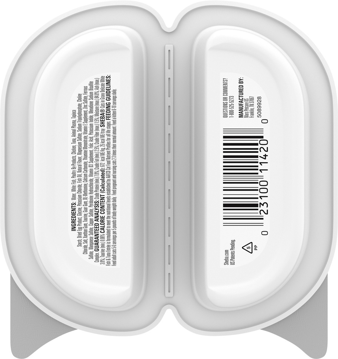 slide 10 of 16, Sheba Cuts in Gravy Premium Delicate White Fish & Tune Entree Cat Food 2 - 37.5 g Portions, 2 ct