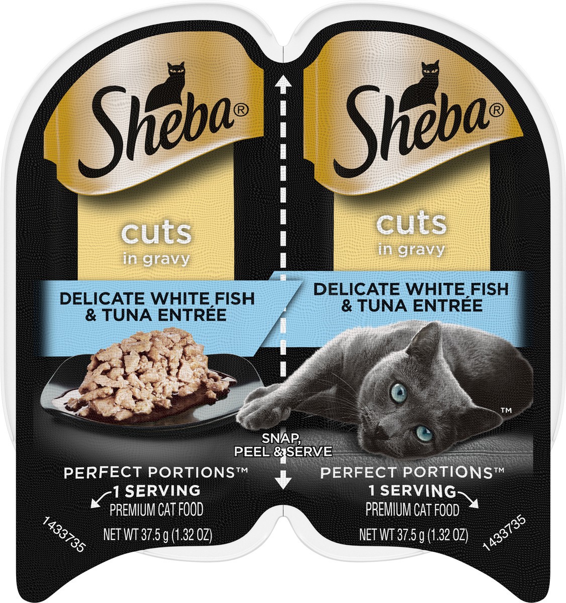 slide 16 of 16, Sheba Cuts in Gravy Premium Delicate White Fish & Tune Entree Cat Food 2 - 37.5 g Portions, 2 ct
