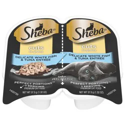 Sheba Cuts in Gravy Premium Delicate White Fish & Tune Entree Cat Food 2 - 37.5 g Portions