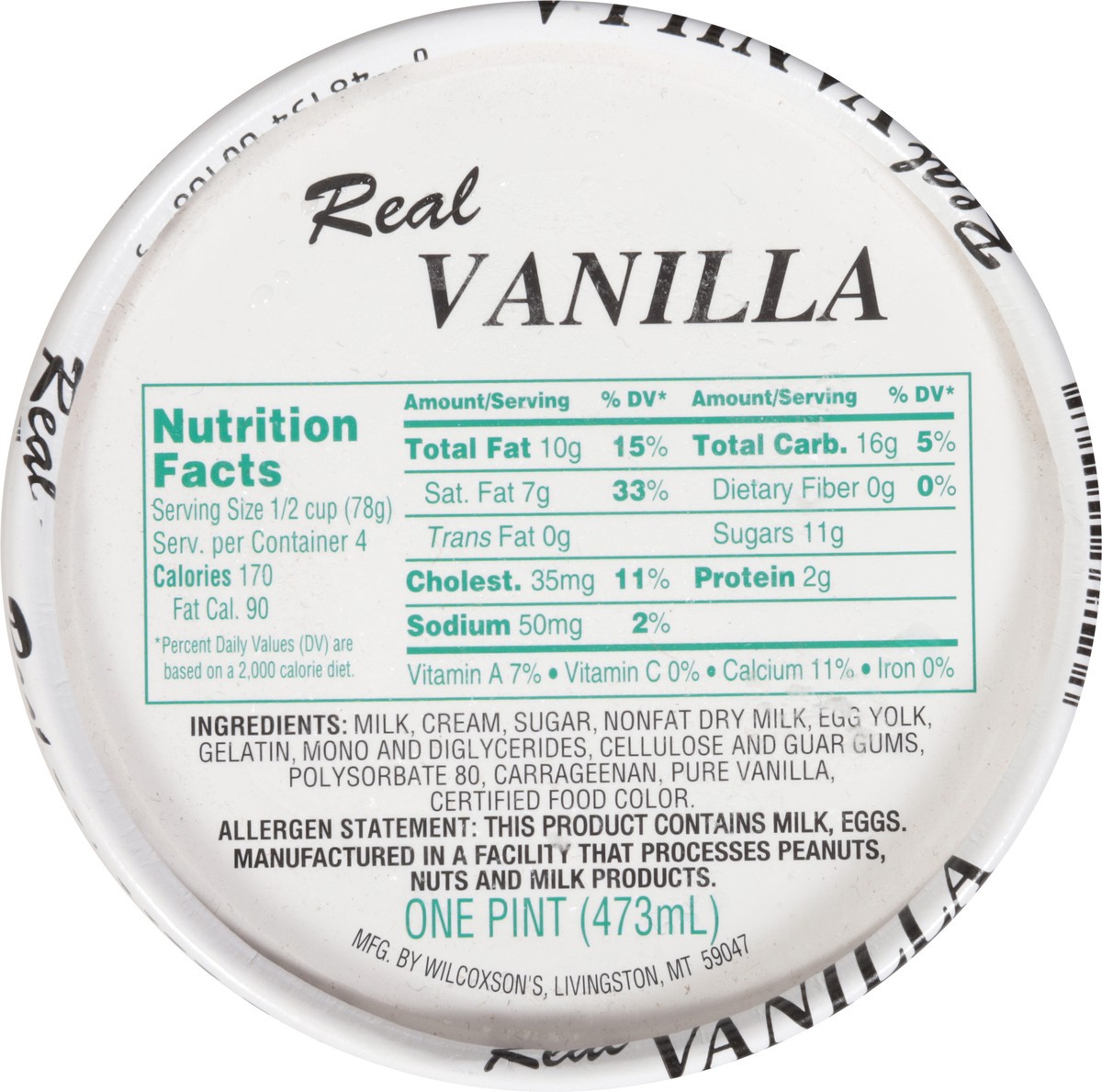 slide 4 of 14, Wilcoxson's Premium Real Vanilla Ice Cream 1 pt, 1 pint