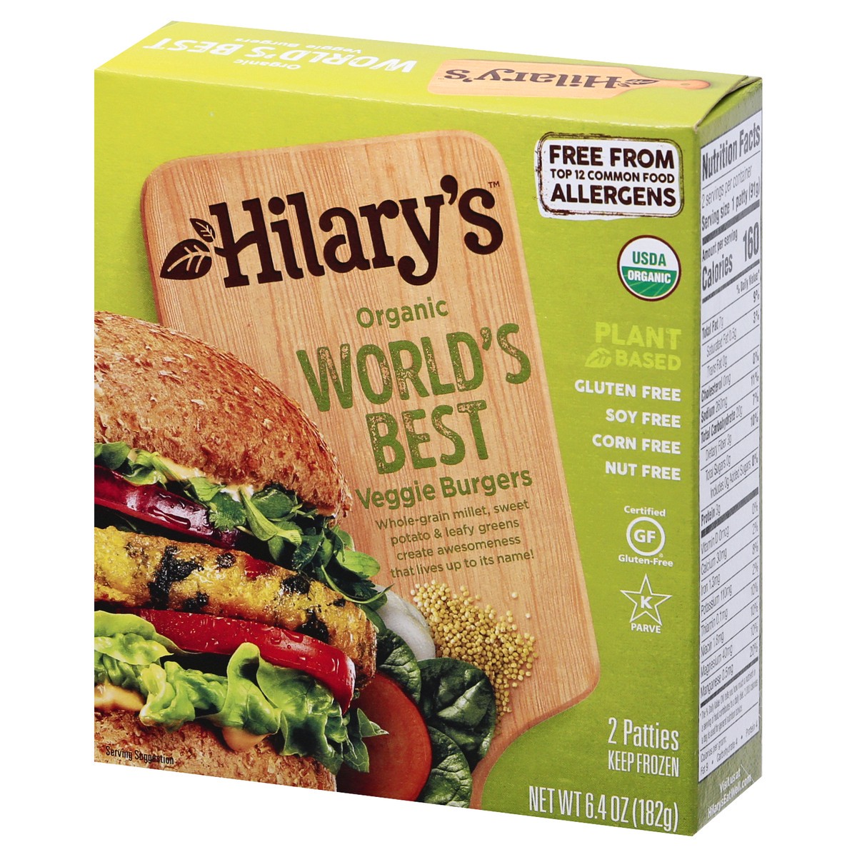 slide 3 of 11, Hilary's World's Best Organic Veggie Burgers 2 ea, 2 ct