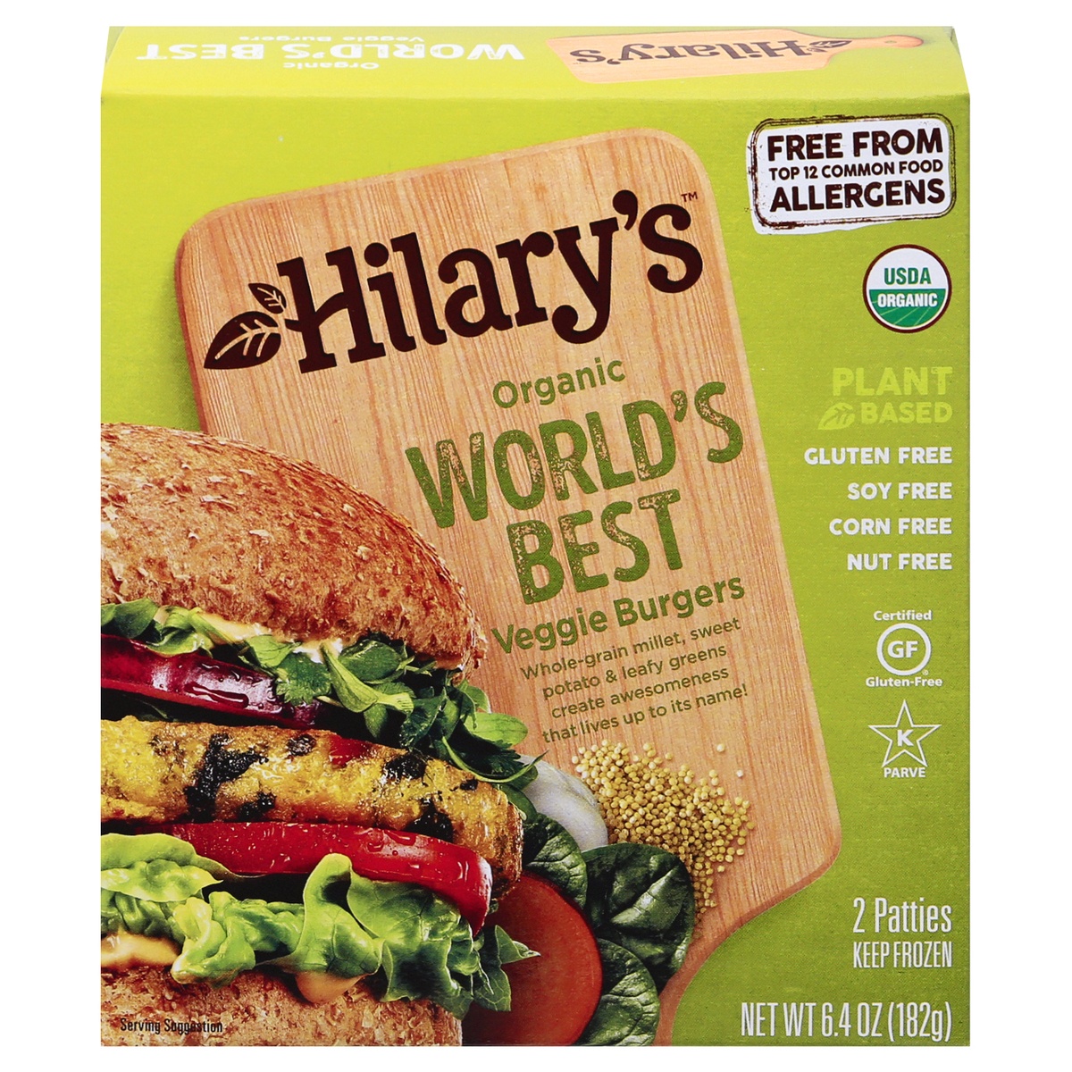slide 1 of 11, Hilary's Veggie Burger, 2 ct; 6.4 oz
