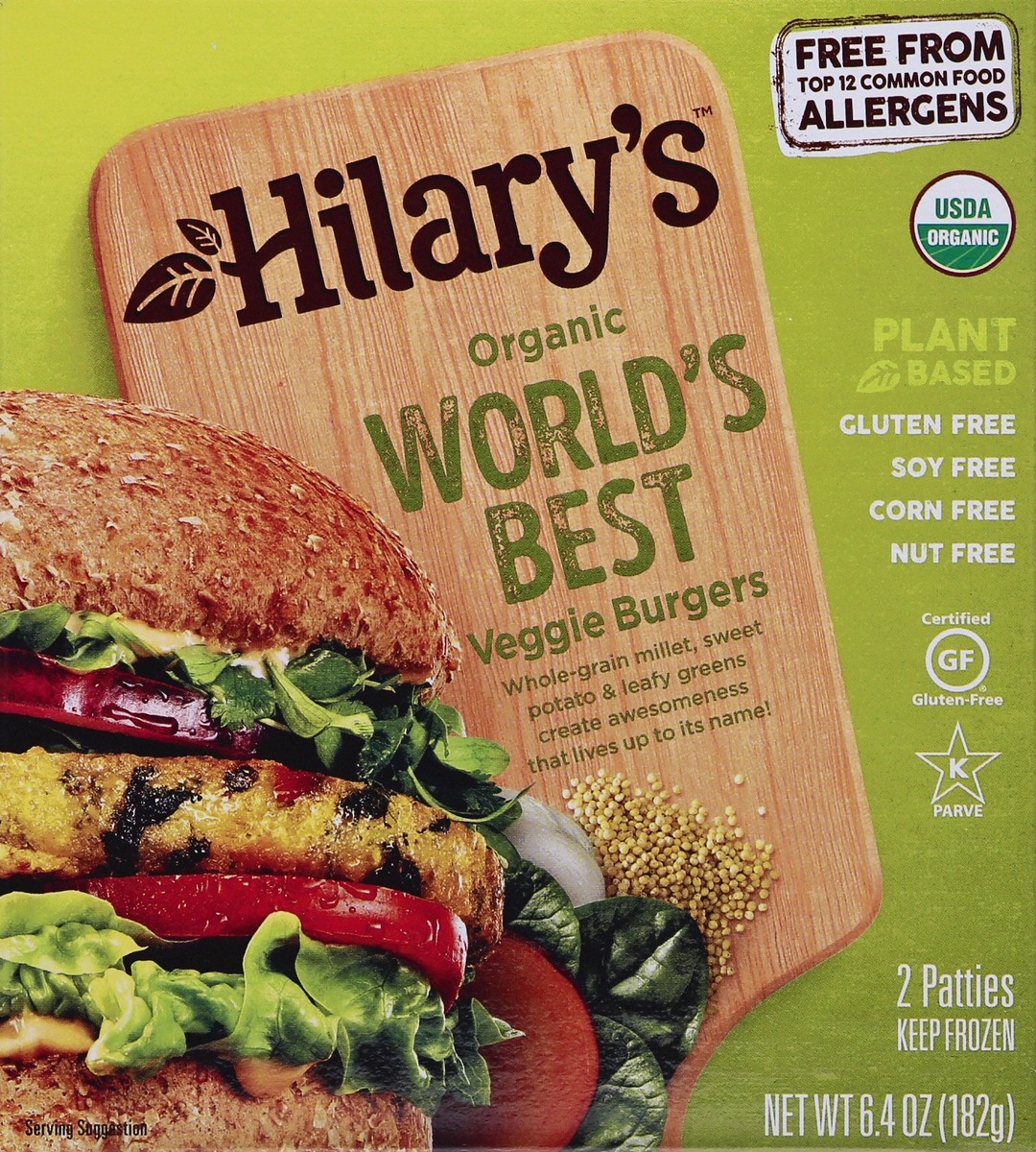 slide 10 of 11, Hilary's World's Best Organic Veggie Burgers 2 ea, 2 ct