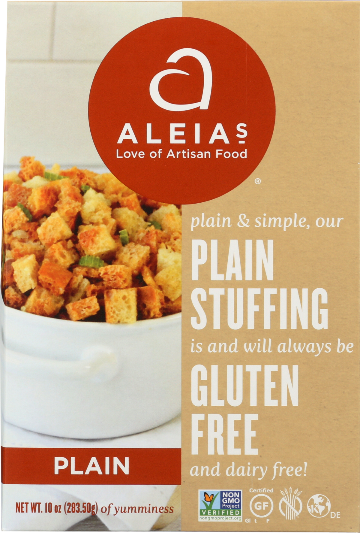 slide 1 of 10, Aleia's Gluten Free Plain Stuffing Mix, 10 oz