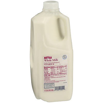 slide 1 of 1, Hill Country Fare Whole Milk, 1/2 gal
