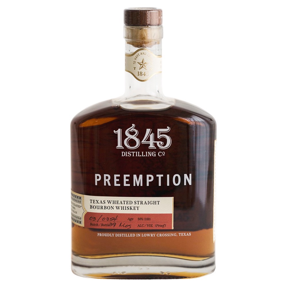 slide 1 of 1, 1845 Preemption Texas Wheated Bourbon, 750 ml