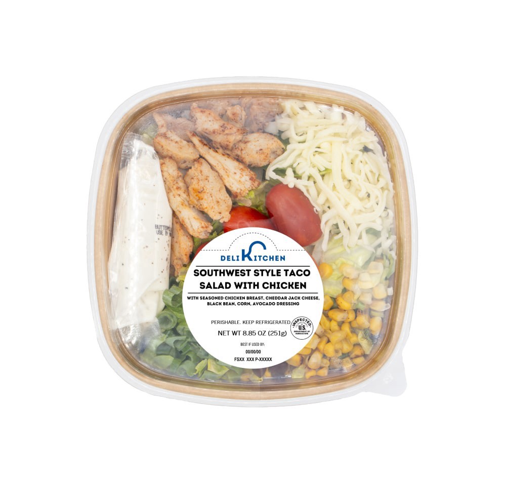 slide 1 of 1, Deli Kitchen Southwest Style Taco Salad with Chicken, 8.85 oz