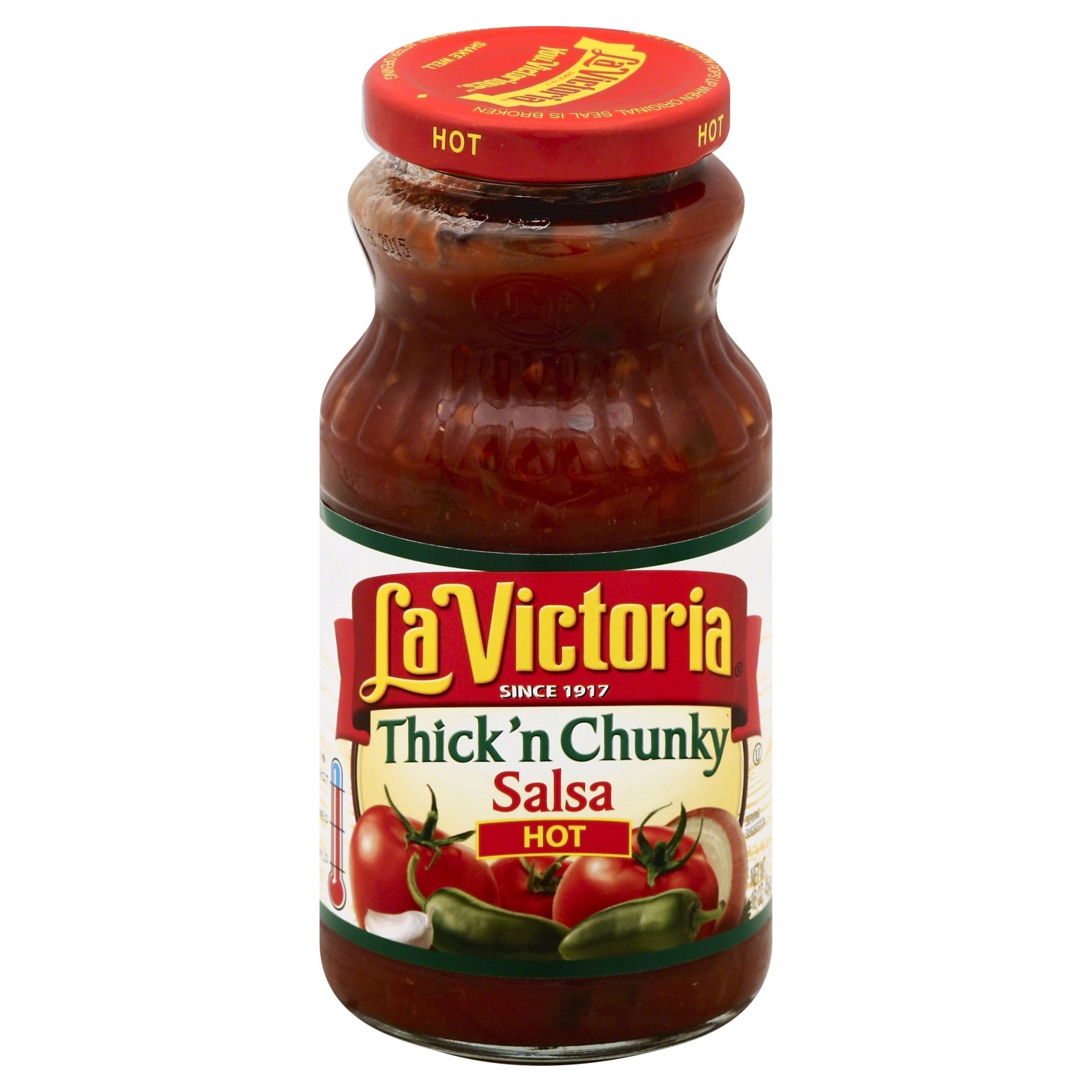 slide 1 of 6, La Victoria Hot Thick'n Chunky Salsa, 16 oz