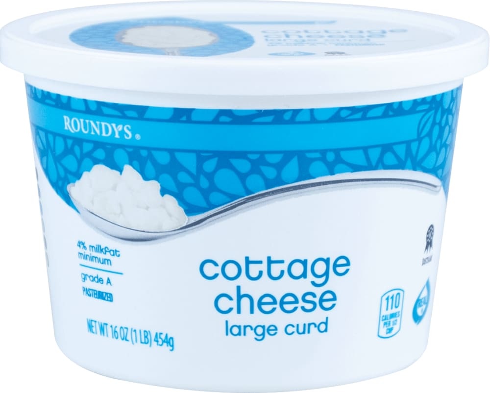 slide 1 of 1, Roundy's Roundys Large Curd Cottage Cheese, 16 oz