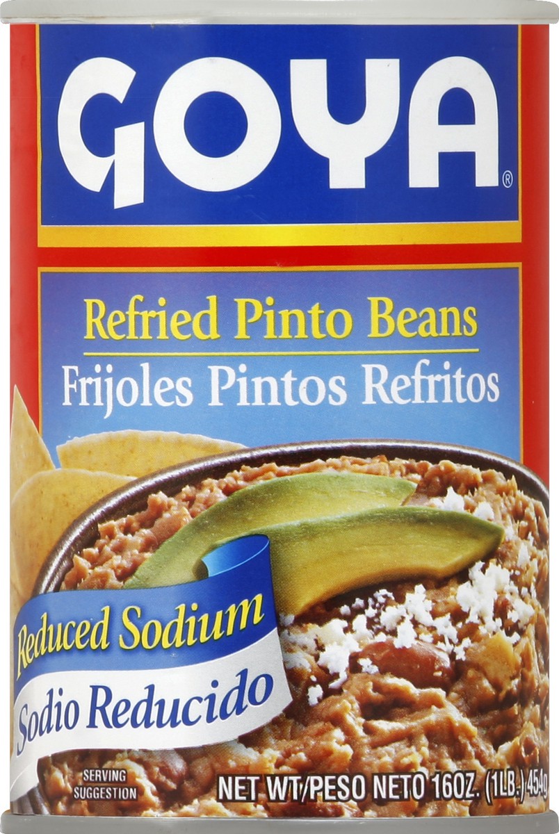 slide 1 of 2, Goya Refried Pinto Beans 16 oz, 16 oz