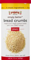 Pope Plain Bread Crumbs 15 oz