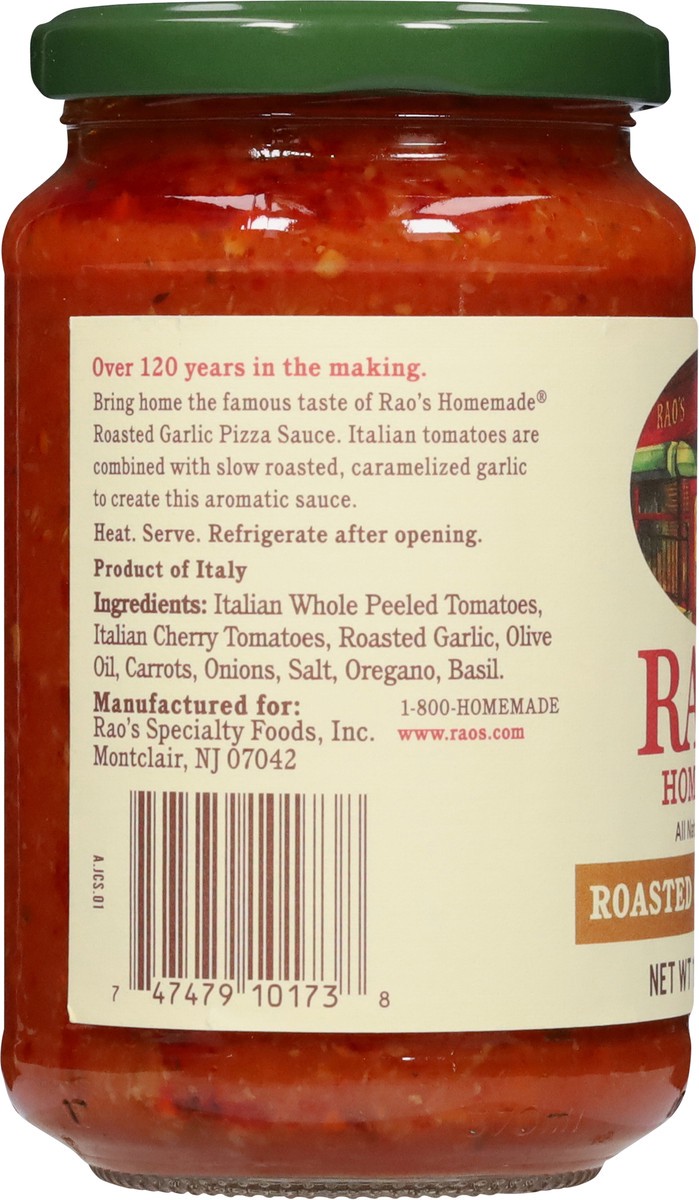 slide 4 of 13, Rao's Homemade Roasted Garlic Pizza Sauce - 12.3 oz, 12.3 oz