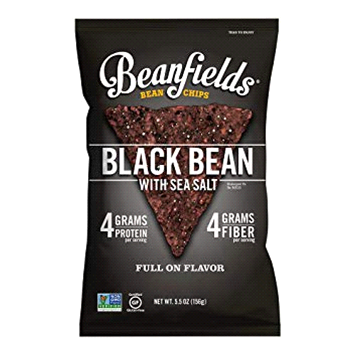 slide 1 of 1, Beanfields Black Bean with Sea Salt Bean Chips, 5.5 oz