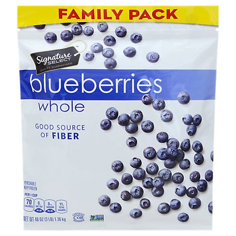 slide 1 of 1, Signature Select Blueberries Whole, 48 oz