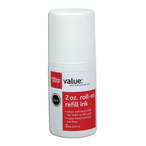 slide 1 of 1, Office Depot Brand Roll On Ink, 2 Oz, Red, 1 ct