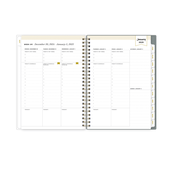 slide 6 of 10, 2025 Day Designer Weekly/Monthly Planning Calendar, 5-7/8"" X 8-5/8"", Stone, January 2025 To December 2025, 1 ct