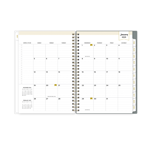 slide 2 of 10, 2025 Day Designer Weekly/Monthly Planning Calendar, 5-7/8"" X 8-5/8"", Stone, January 2025 To December 2025, 1 ct