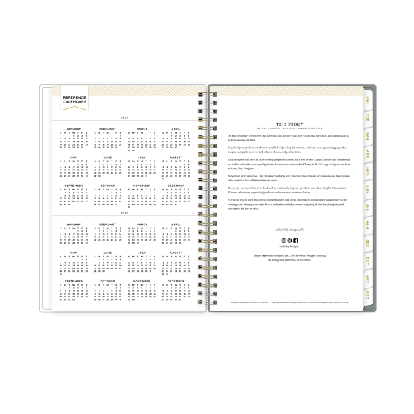 slide 10 of 10, 2025 Day Designer Weekly/Monthly Planning Calendar, 5-7/8"" X 8-5/8"", Stone, January 2025 To December 2025, 1 ct