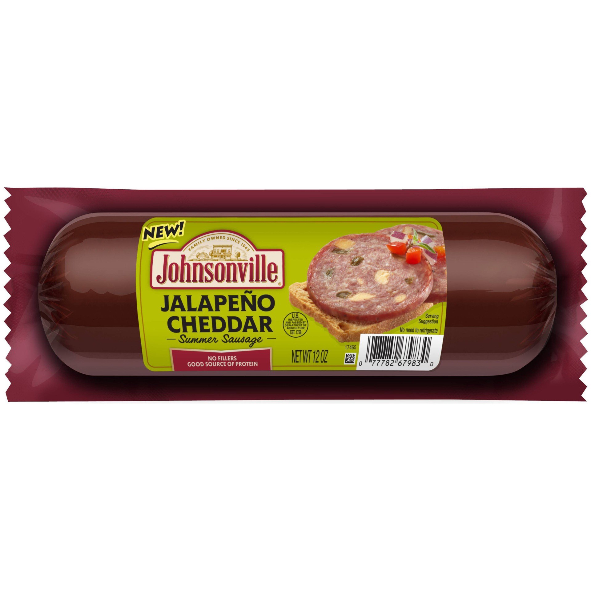 slide 1 of 3, Johnsonville Jalapeno Cheddar Summer Sausage 12 oz, 12 oz