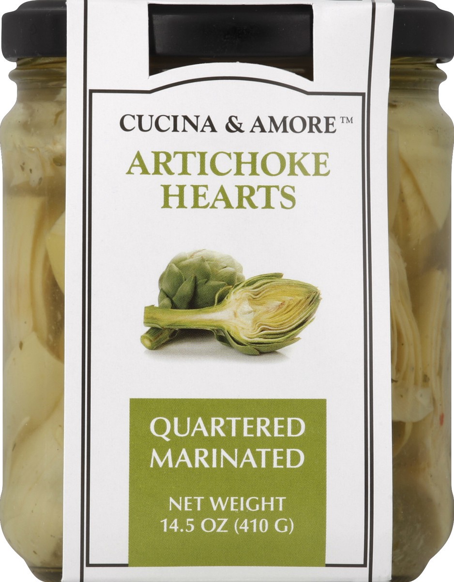 slide 4 of 4, Cucina & Amore Marinated Quartered Artichoke, 14.5 oz