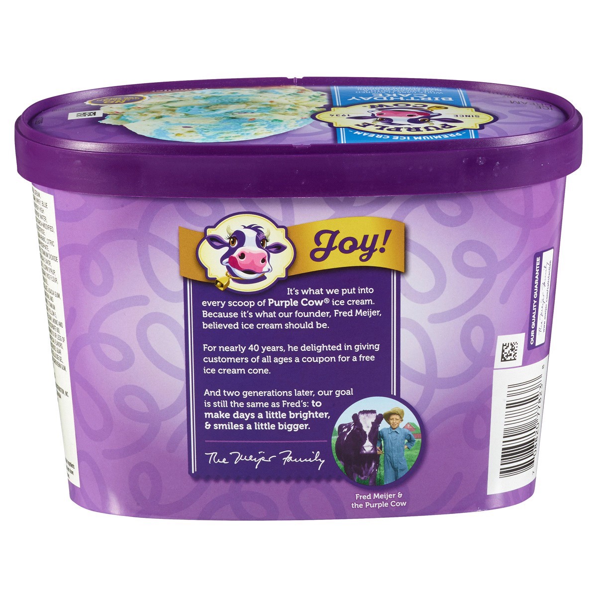 slide 2 of 9, Purple Cow Birthday Cake Ice Cream, 1.5 qt