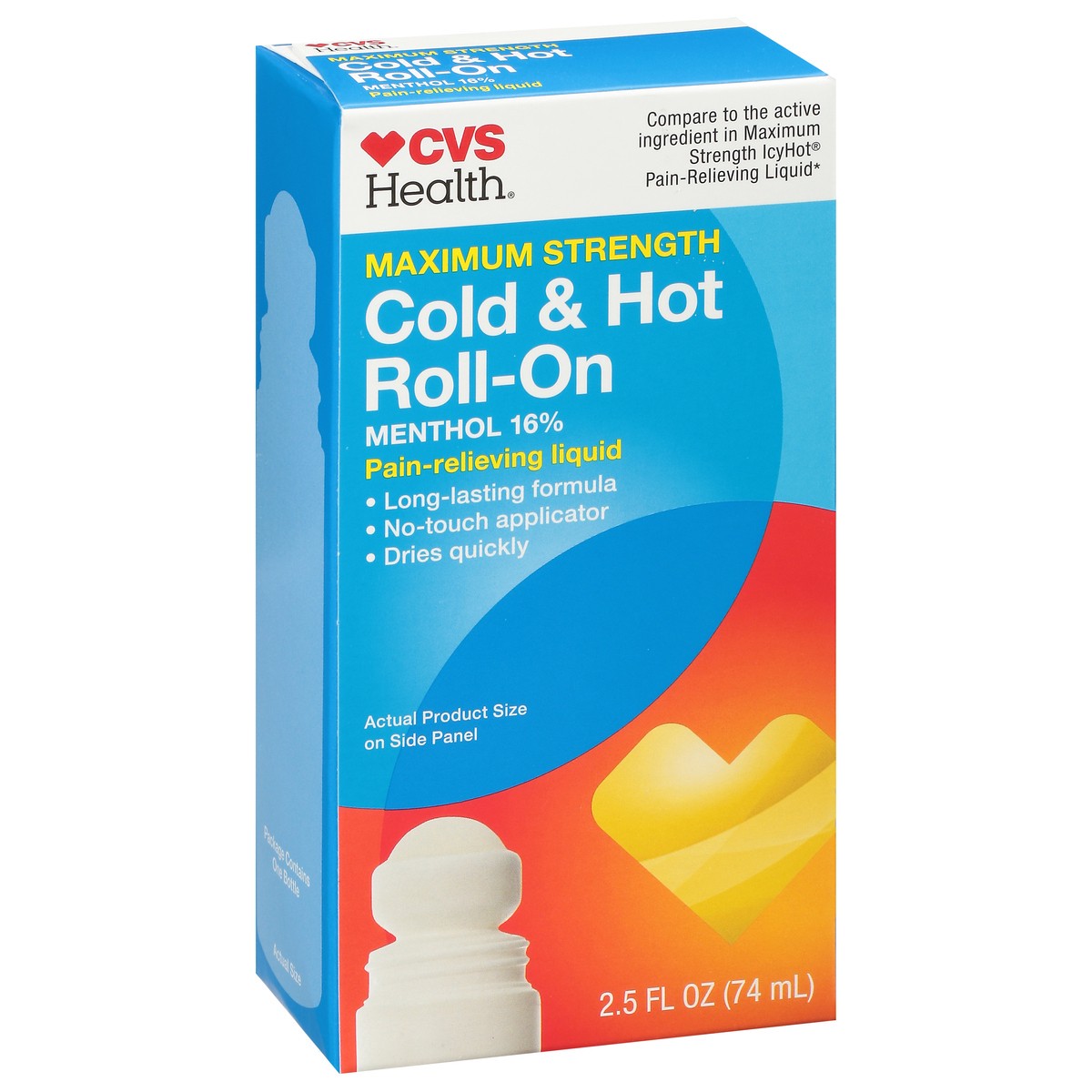slide 1 of 9, CVS Health Hot Cold Roll On, 2.5 Oz, 2.5 oz