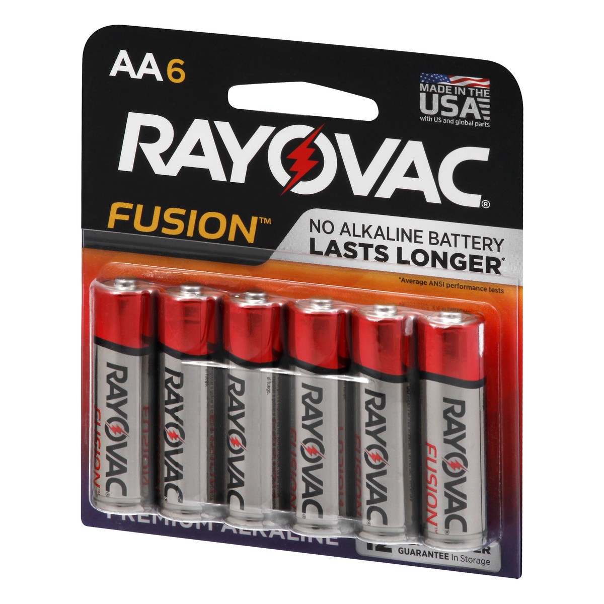 slide 9 of 9, Rayovac Fusion AA Batteries (6 Pack), Double A Alkaline Batteries, 6 ct