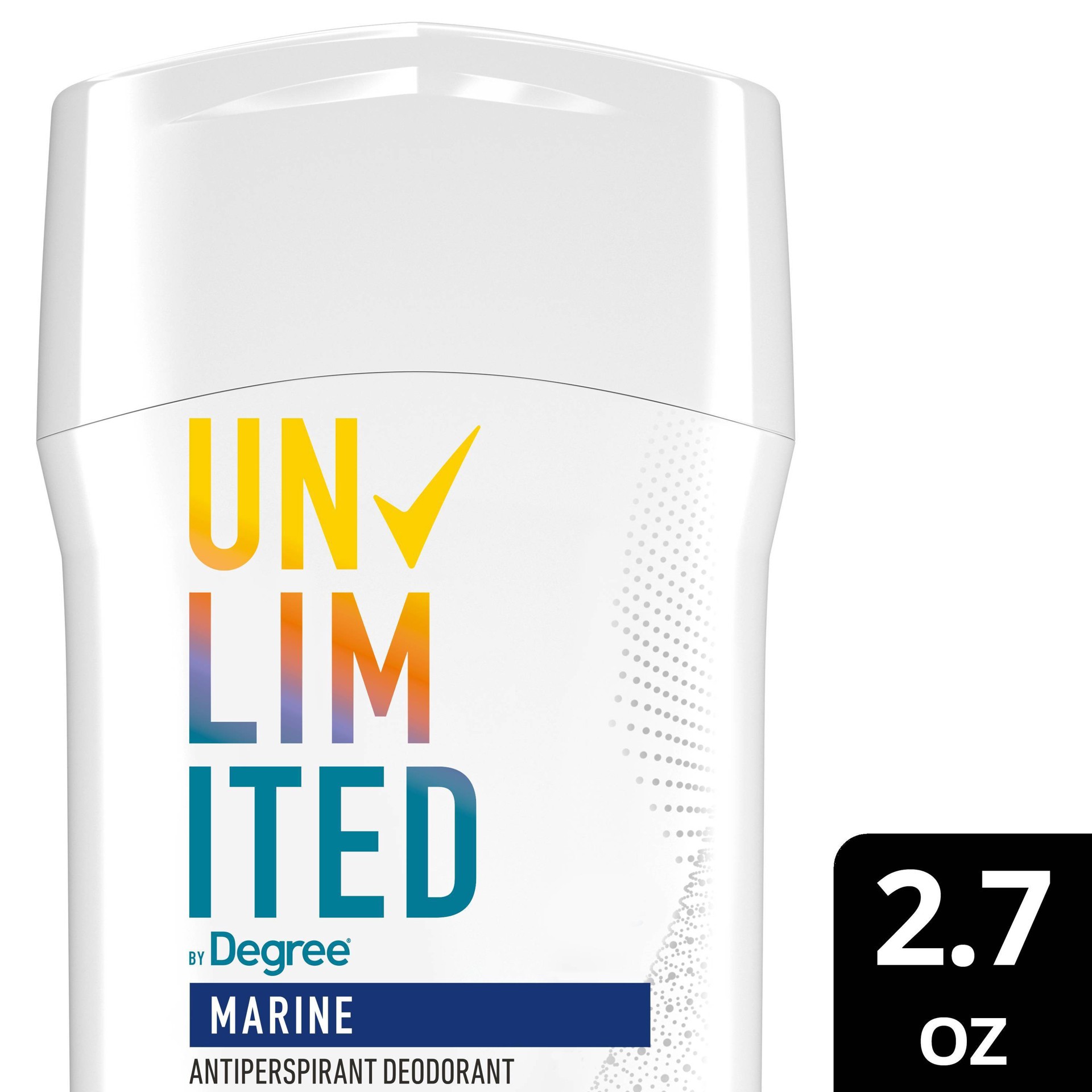 slide 1 of 1, Degree Unlimited Antiperspirant & Deodorant Stick, Marine, 2.7 Oz, 2.7 oz