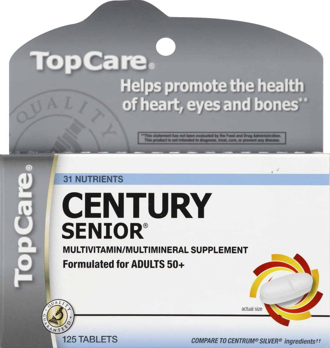 slide 3 of 6, TopCare Century Complete Adults 50+ Multivitamin, 125 ct