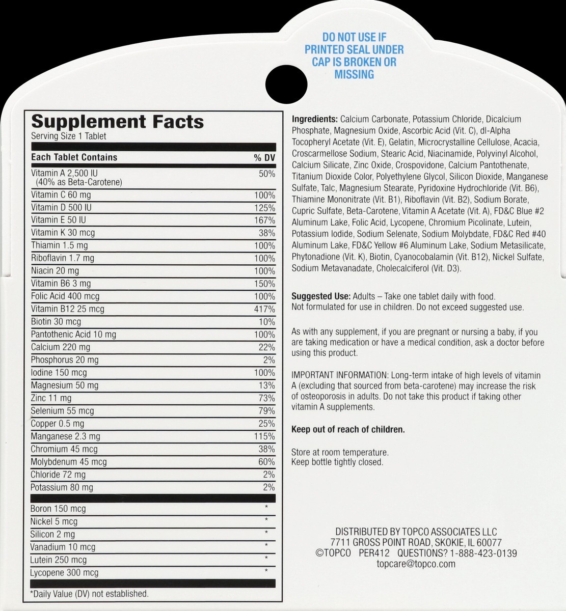 slide 2 of 6, TopCare Century Complete Adults 50+ Multivitamin, 125 ct