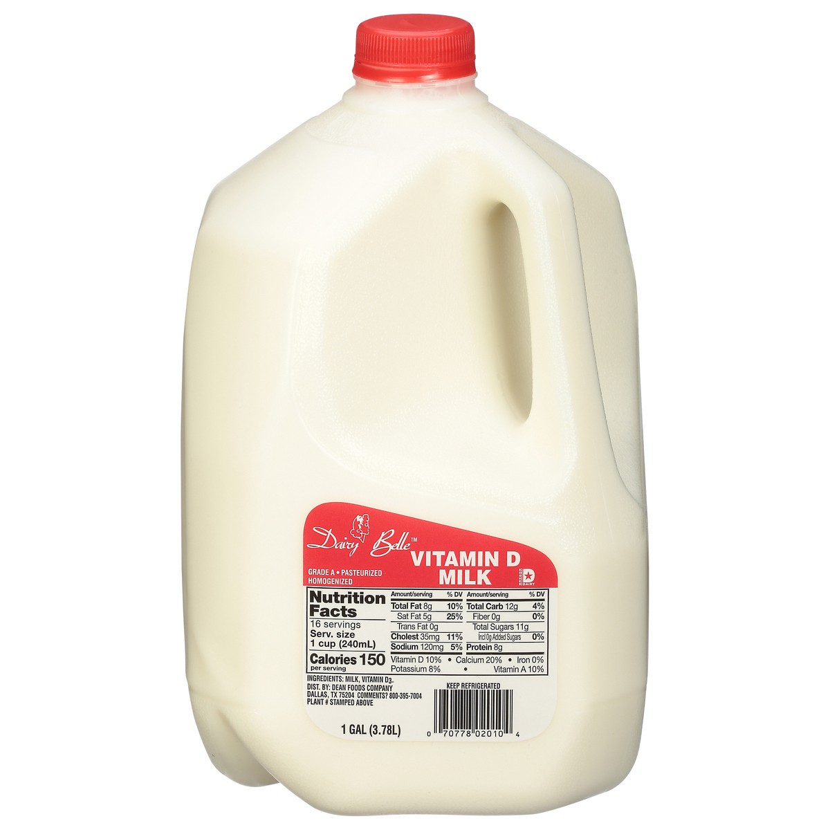 slide 1 of 11, Dairy Belle Whole Milk, 1 gal