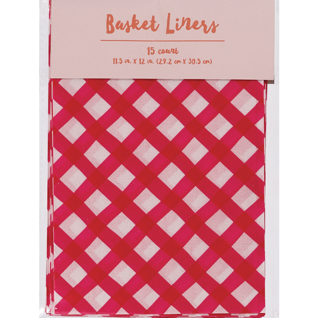 slide 1 of 1, Basket Liners, 15 ct