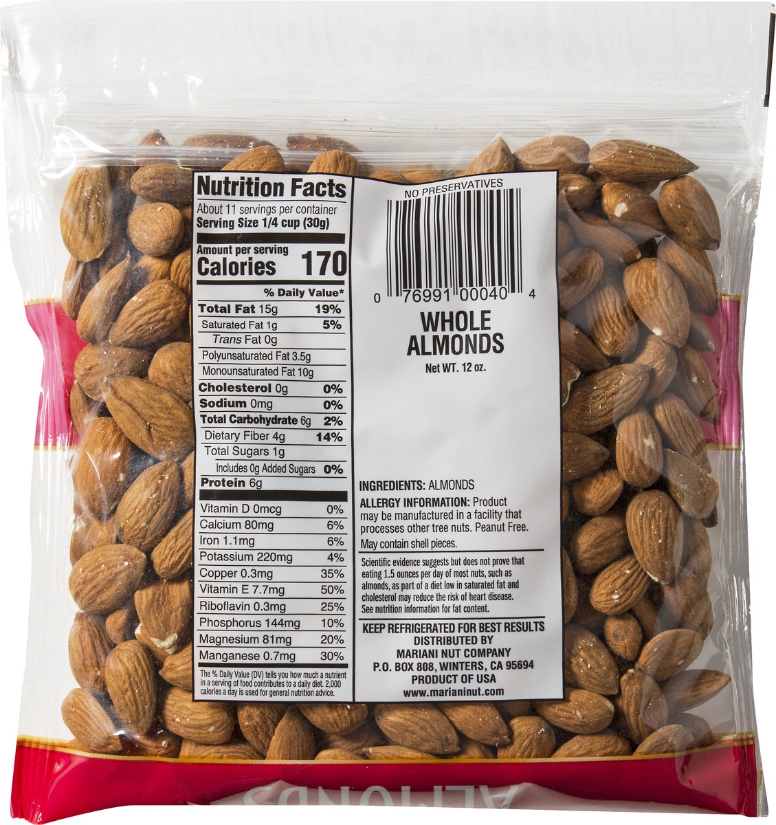 slide 2 of 3, Mariani Whole Almonds 12 oz, 12 oz