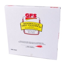 slide 1 of 1, GFS Wood Frilled Toothpicks, 1000 ct; 4 in