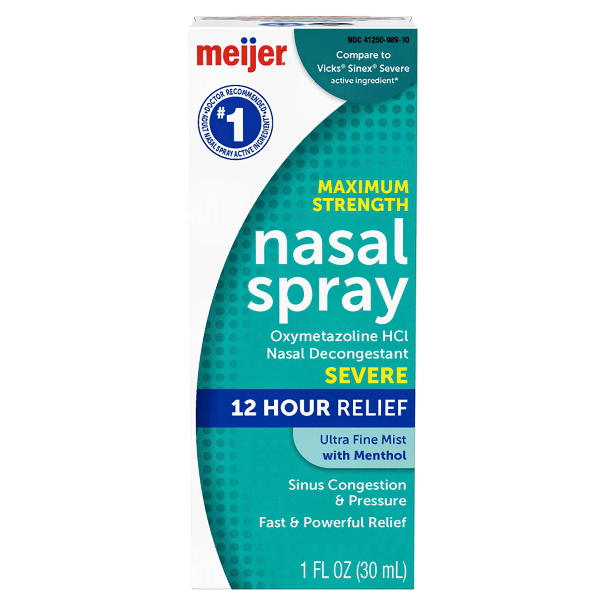 slide 1 of 29, Meijer Maximum Strength 12 Hour Severe Nasal Spray, 1 oz