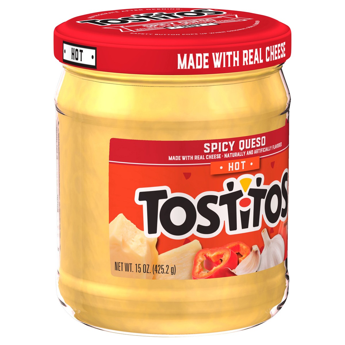 slide 12 of 14, Tostitos Dip Hot Spicy Queso Naturally & Artificially Flavored 15 Oz,