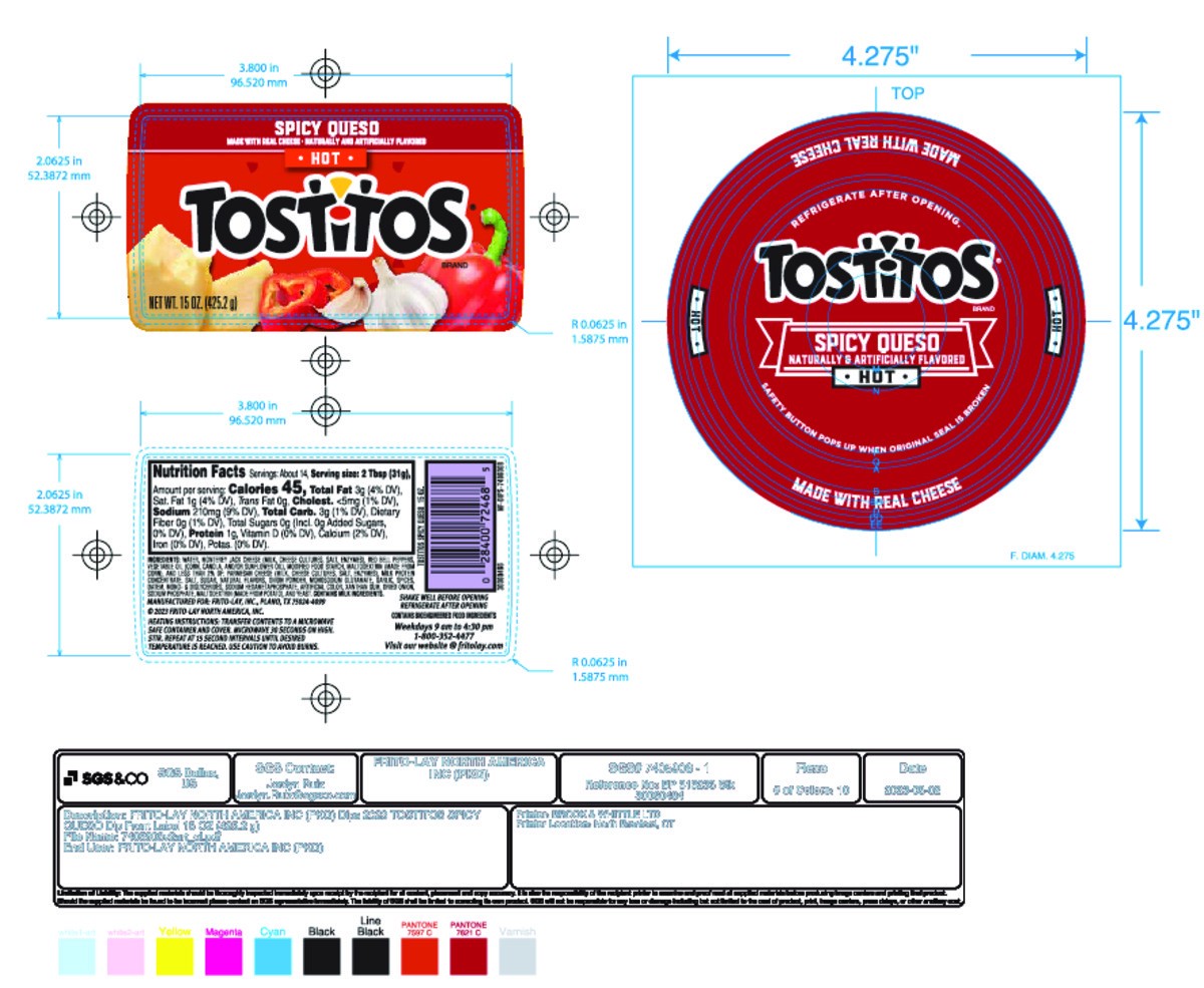 slide 6 of 14, Tostitos Dip Hot Spicy Queso Naturally & Artificially Flavored 15 Oz,