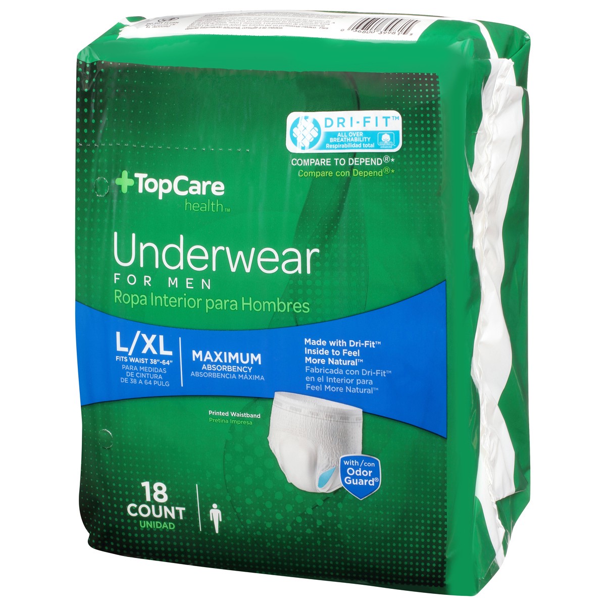 slide 6 of 16, TopCare Health Large/Extra Large Maximum Absorbency Underwear for Men 18 ea, 18 ct