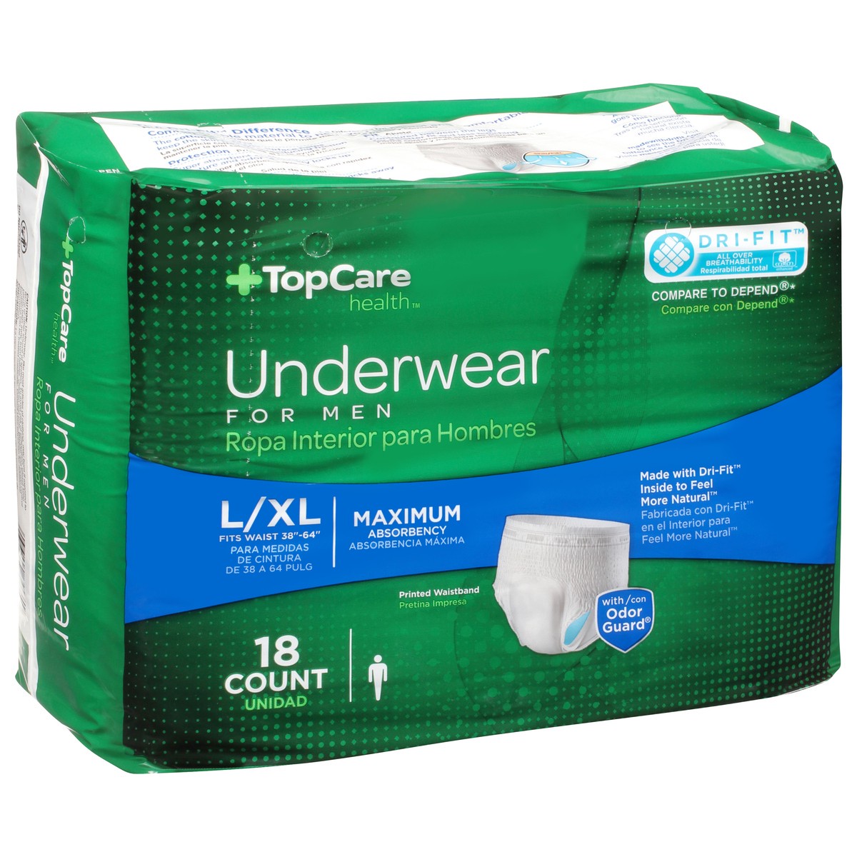 slide 10 of 16, TopCare Health Large/Extra Large Maximum Absorbency Underwear for Men 18 ea, 18 ct