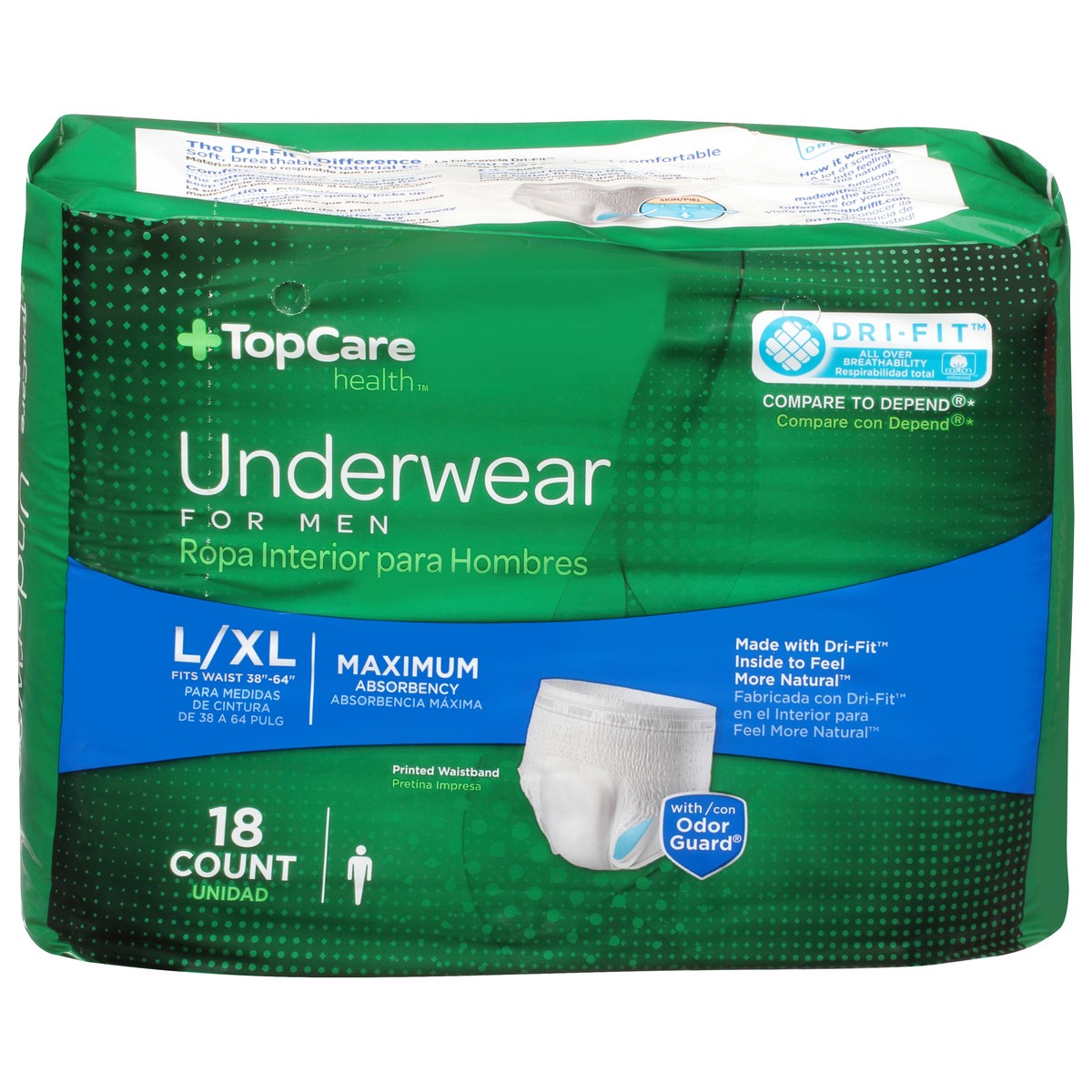 slide 14 of 16, TopCare Health Large/Extra Large Maximum Absorbency Underwear for Men 18 ea, 18 ct