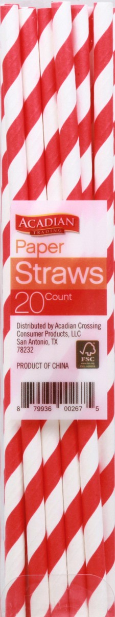 slide 1 of 11, Acadian Trading Straws 20 ea, 20 ct