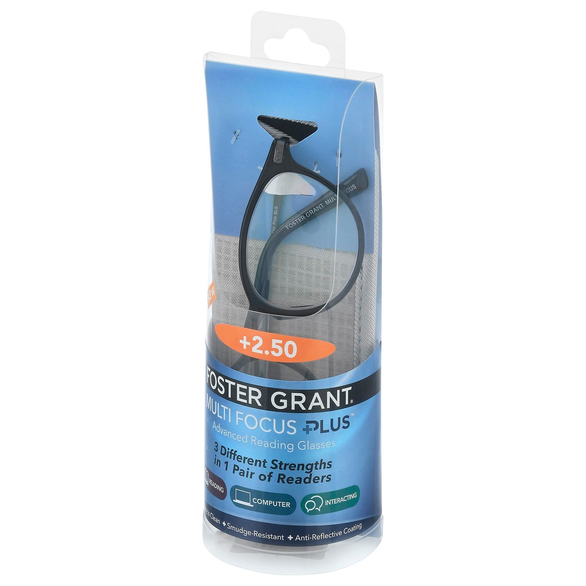 slide 8 of 9, Foster Grant McKay Multi Focus Reading Glasses, 1 ct