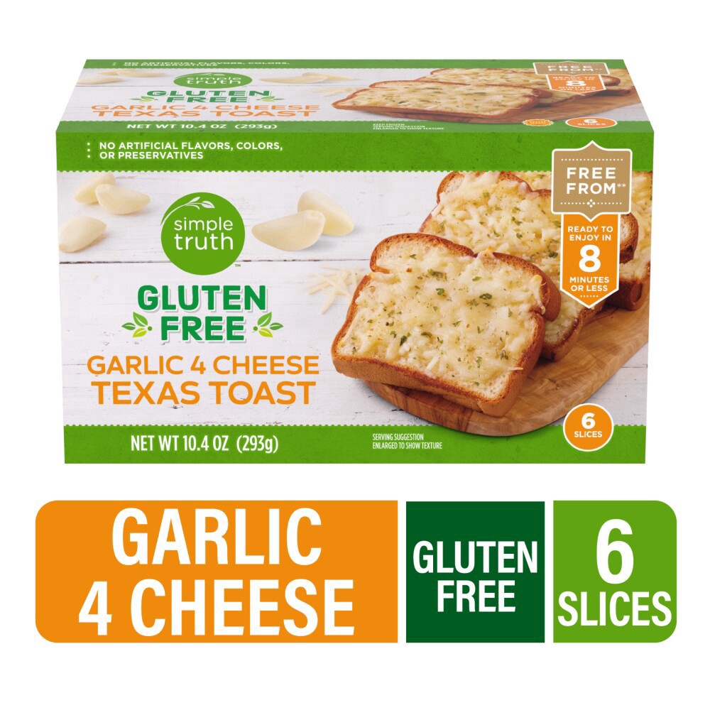 slide 3 of 3, Simple Truth Gluten Free Garlic 4 Cheese Texas Toast, 10.4 oz