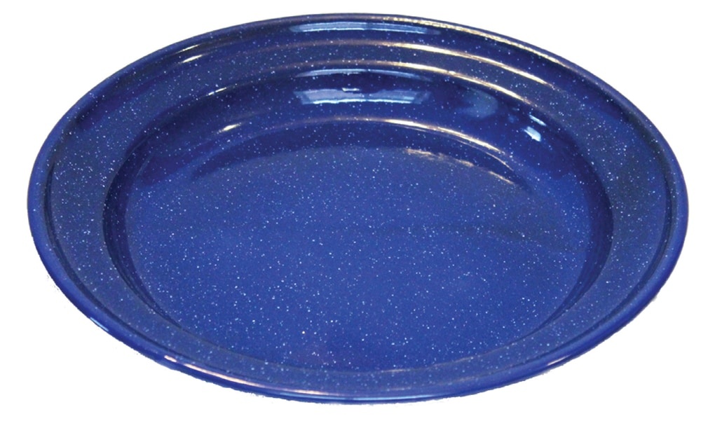 slide 1 of 1, Caddis Enamel Plate - Blue, 10 in