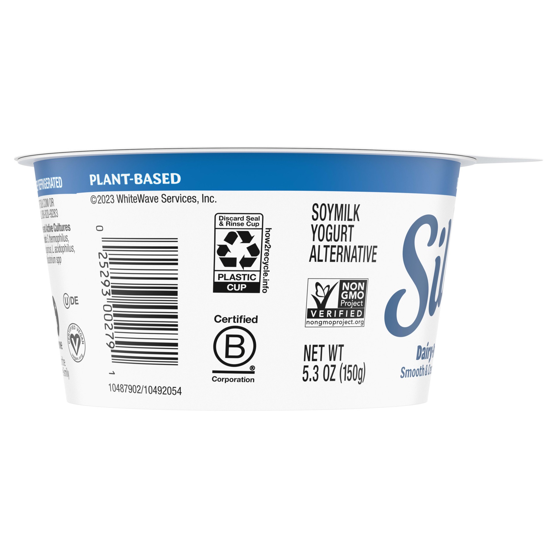 slide 2 of 5, Silk Blueberry Dairy Free, Soy Milk Yogurt Alternative, Smooth and Creamy Plant Based Yogurt with 6 Grams of Protein Per Serving, 5.3 OZ Container, 5.3 oz