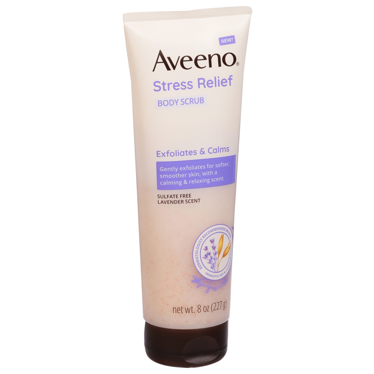 slide 6 of 9, Aveeno Stress Relief Exfoliating Body Scrub, Lavender Scent, 8 fl. oz, 8 oz